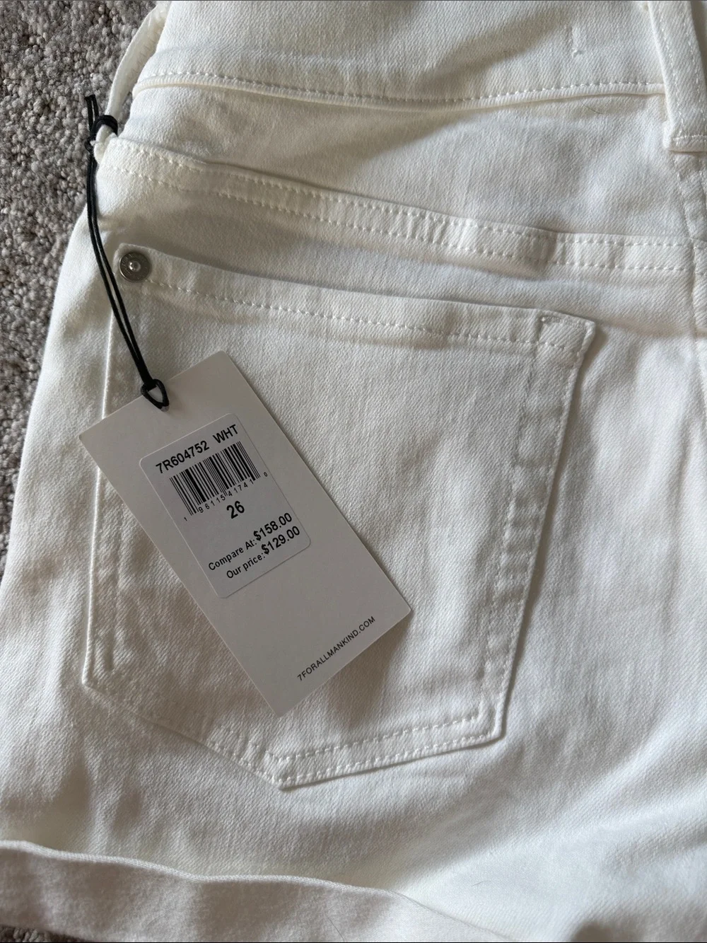 White Women's Denim Shorts - Unbranded